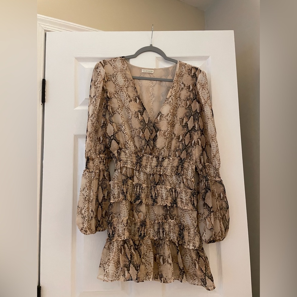 Snakeskin print dress